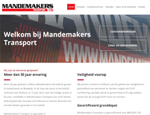 Tablet Screenshot of mandemakerstransport.nl